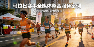 马拉松赛事全媒体整合服务案例 - 跑步者在城市中奔跑